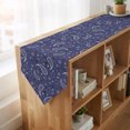 thumbnail image 4 of Navy Blue Classic Table Runner Linen Burlap Table Runner 72 Inches Long Boho Vintage Western Rustic Dresser Scarves for Kitchen Island Coffee Dining Room Party Wedding Holiday Decoration 18"x72", 4 of 8