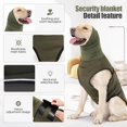 thumbnail image 3 of VeToyBs Dog Anxiety Vest with Head Cover& Reflective Strips,Breathable Calming Jacket for Dogs – Thunderstorms Fireworks Travel Separation (Military Green, 3XL), 3 of 9