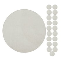 Furnish My Place Modern Plush Solid Off White Color Rug - Pets and Kids Friendly Rug, Indoor/Outdoor Mat, Area Rugs Great for Kids, Pets, Event, Living Room, Made in USA, 2' Round - Set of 20