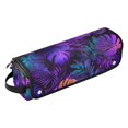 thumbnail image 2 of Hair Tool Organizer Bag with Heat Resistant Mat Removable Travel Storage Case for Hot Air Brushes Curling Irons Neon Palm Leaves Pattern, 2 of 8