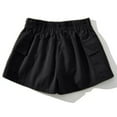 thumbnail image 7 of RYRJJ Cargo Shorts for Women with Pockets Elastic High Waist Lightweight Outdoor Shorts for Summer Casual Loose(Black,L), 7 of 7