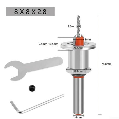 

1pc 8mm Shank HSS Woodworking Router Bit set Milling Cutter Screw Extractor