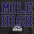 thumbnail image 3 of Men's Black Colorado Rockies Hometown Collection Mile High T-Shirt, 3 of 4