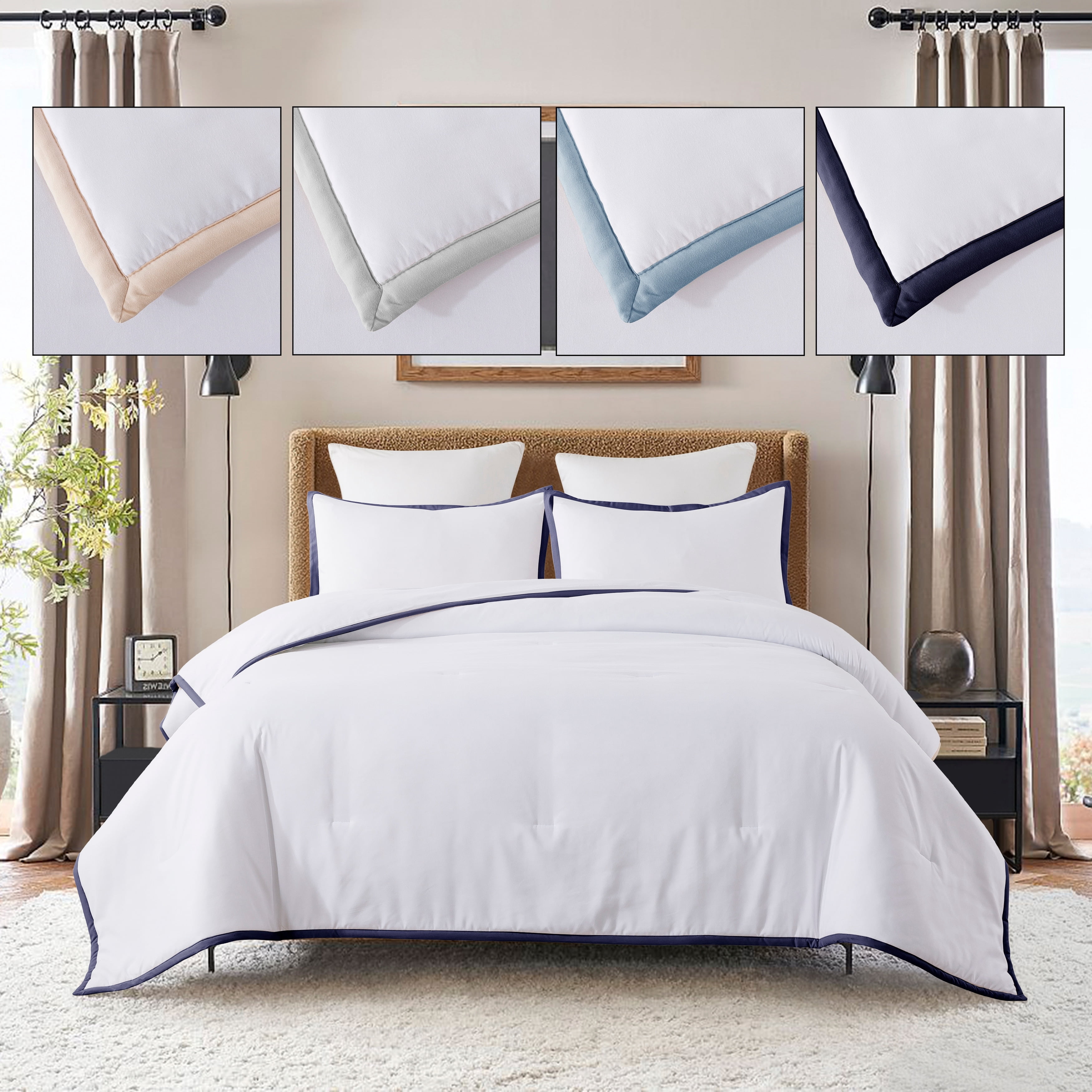 Framed Down Alternative Comforter Set - Queen - Sand Dollar (Pantone 13-1106)
