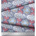 thumbnail image 2 of Soimoi Cotton Poplin Fabric Artistic Flower & Geometric Print Fabric by Yard 56 Inch Wide, 2 of 5