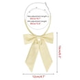 thumbnail image 2 of INSPIRE CHIC Women's Bow Ties Solid Color Western Ribbon Pre-Tied Bowties Light Yellow One Size, 2 of 6