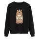 thumbnail image 1 of Gibobby Sudadera sin capucha y ocio Linda sudadera de marmota – Sudadera feliz del día de la marmota Sudadera cómoda para mujer para los amantes de la marmota (tipo 4)(Negro, XL), 1 of 4
