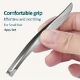 thumbnail image 7 of Set of Professional Stainless Steel Tweezers Featuring a Precise Banana Clip Design, Ideal for Removing Hair from Eyebrows, Nose, And Face, As Well As for Grooming Beards And Mustaches, 7 of 7