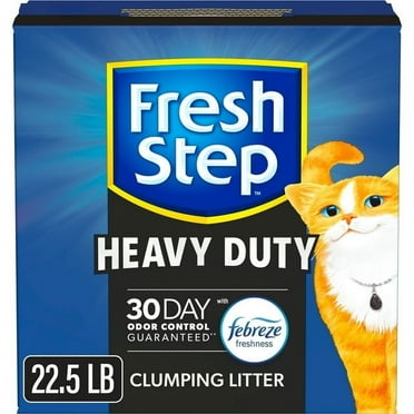 (2 Box) Fresh Step Heavy Duty Clumping Litter with Febreze Freshness, 30 Day Odor Control, 22.5 Lb