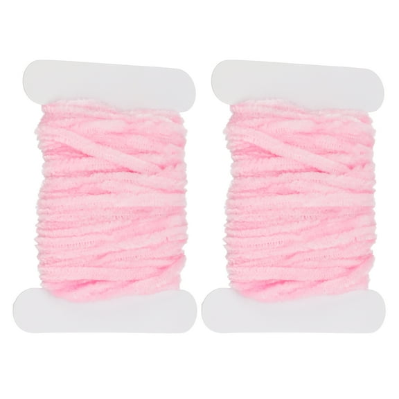 Uxcell Chenille Fly Tying Total 10 M, 2 Pack Rayon Chenille Fly Tying Materials for Making Fishing Hook, Pink