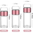 thumbnail image 7 of Tryteavas Glass Tea Infuser,9.87/12.35/17.63oz 3-in-1 Design Built-in Filter Tea Infuser,Double-Layer Tea-Leaf Separation Tea Maker with Filter,for Blooming & Loose Leaf Tea, 7 of 7