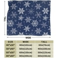 thumbnail image 3 of Winter Snowflakes Blue Fleece Blanket Lightweight Ultra-Soft Christmas Throw Blanket for Sofa Couch Bed Camping Travel - Super Soft Cozy Microfiber Blanket 50"X40", 3 of 8