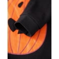 thumbnail image 5 of Family Matching Halloween Pajamas Dog Clothes Pumpkin Print Long Sleeve Tops and Pants Sleepwear Set, 5 of 10