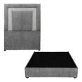 thumbnail image 1 of Cabecera Individual Bora + Base Cama Storm Gris Oscuro, 1 of 8