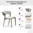 thumbnail image 4 of PURPLE LEAF 7-Piece Patio Dining Set, Aluminum Outdoor Table And 6 Wicker Chairs With Cushions For Lawn, Garden, Porch, Champagne, 4 of 6