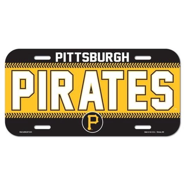 Wincraft 3208586994 Pittsburgh Pirates Plastic License Plate