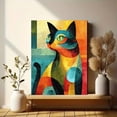 thumbnail image 6 of Maximalist Retro Cat Canvas Wall Art, Colorful Affirmation Print, Trendy Home Wall Decor, 6 of 8