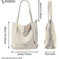 thumbnail image 2 of 2026 Corduroy Tote Bag With Zipper Waterproof Cord Tote Bag For Women With Pockets Compartments Large Capacity Shoulder Bags Handbags For School Work, 2 of 5
