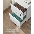 thumbnail image 5 of VASAGLE 2-Drawer Filing Cabinet, Mobile Printer Stand with Lock, File Organizer for Home Office, Modern, White, 5 of 5