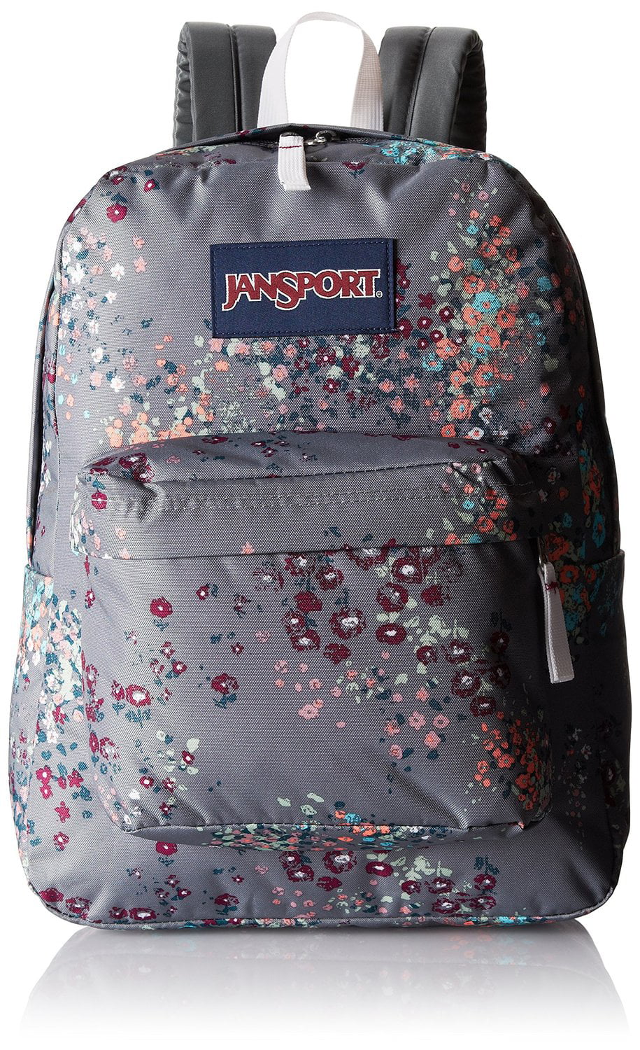 jansport backpack grey with flowers