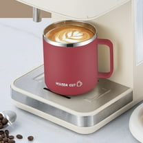 Anhility 400ML Coffee Mug, Vacuum Insulated Camping Mug with Lid, Double Layer Stainless Steel Leakproof Travel Cup, Thermal Coffee Mug for School Home Office, Red