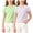 2pcs Green+Purple, variant on Girls Short Sleeve T-Shirts Summer Cute Ruffle Crew Neck Shirts Toddler Girls Solid Color Basic Tee, Sizes 4-5 Years