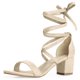 thumbnail image 1 of Sandalias Punta Abierta De Tacón De Mediana Grueso Con Cordón Para Mujer Beige 42, 1 of 7