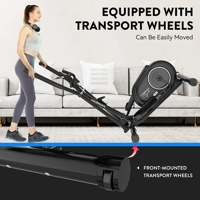 Pooboo HASIMAN Magnetic Elliptical Exercise Machine 350LB Capacity Pulse Rate Grips Walmart