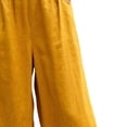 thumbnail image 4 of Favoffer Women's Plus Size Straight Leg Pants Solid Color Thin Elastic High Waist Pocket Casual Ankle Trousers Relaxed Daily Bottom for All Day Wear, 4 of 6