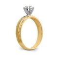 thumbnail image 6 of Solid 14k Yellow Gold Trio Engagement Wedding Ring Size 9 (.09 cttw.), 6 of 8