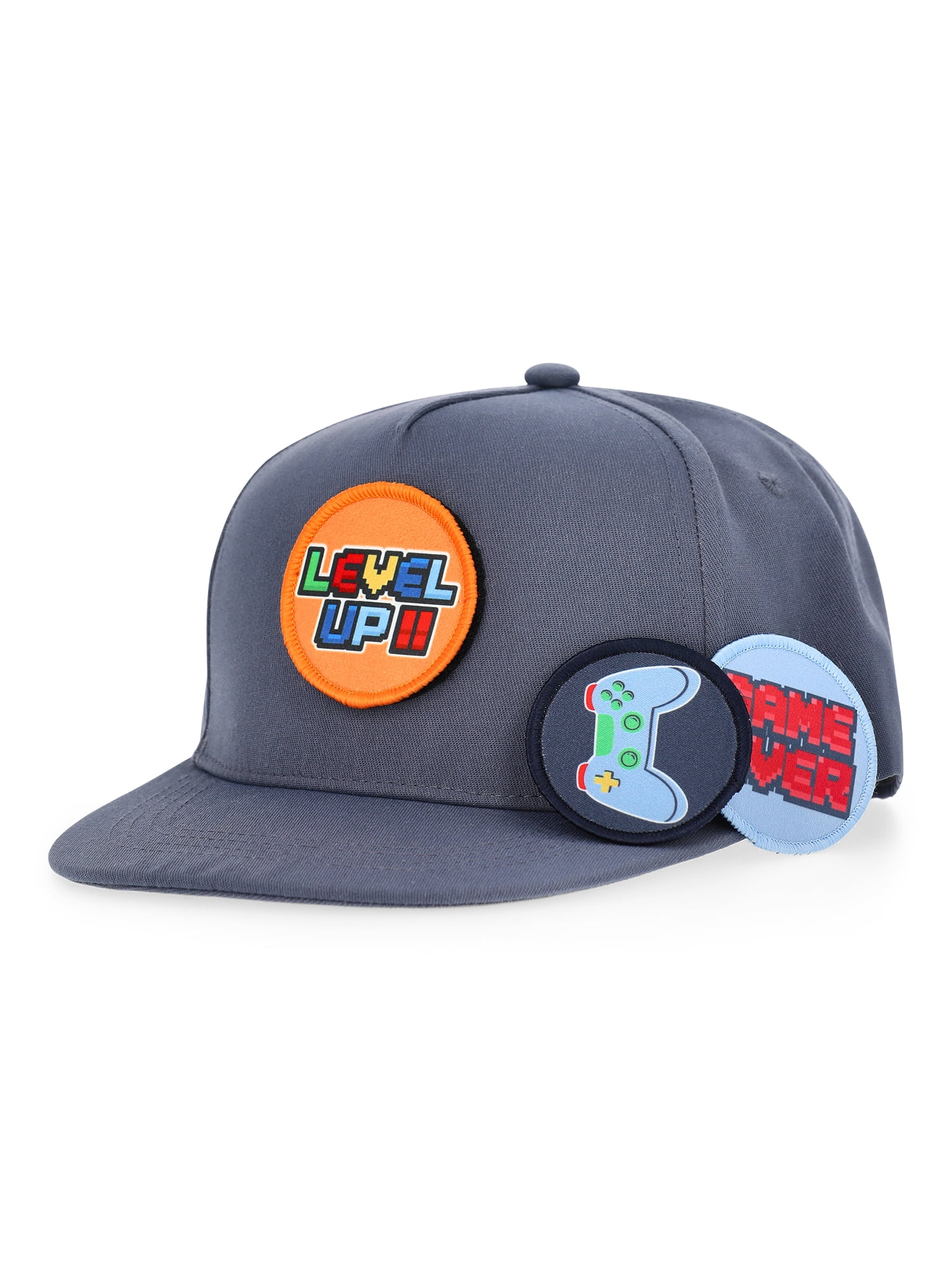 Wonder Nation Boys 'Pick a Patch' Gamer Flat Bill Hat, One Size Fits Most