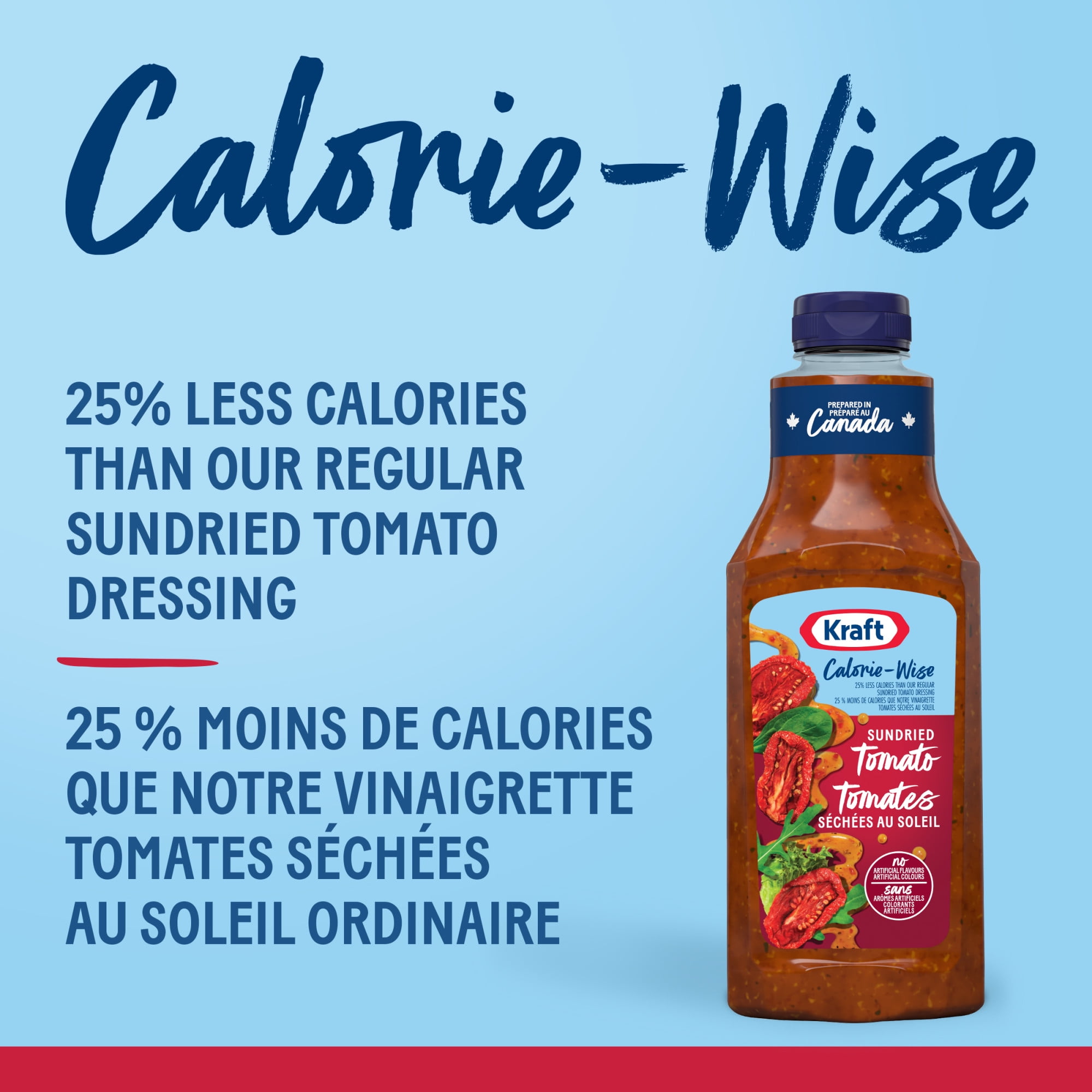 Kraft Sundried Tomato Calorie-Wise Salad Dressing, 425 mL Bottle