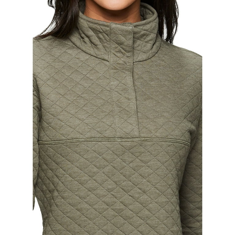 Avalanche Women's 1/4 Snap Soft Quilted Pullover Sweatshirt With