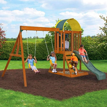 KidKraft Ainsley Wooden Swing Set (Best Rated Outdoor Playsets)