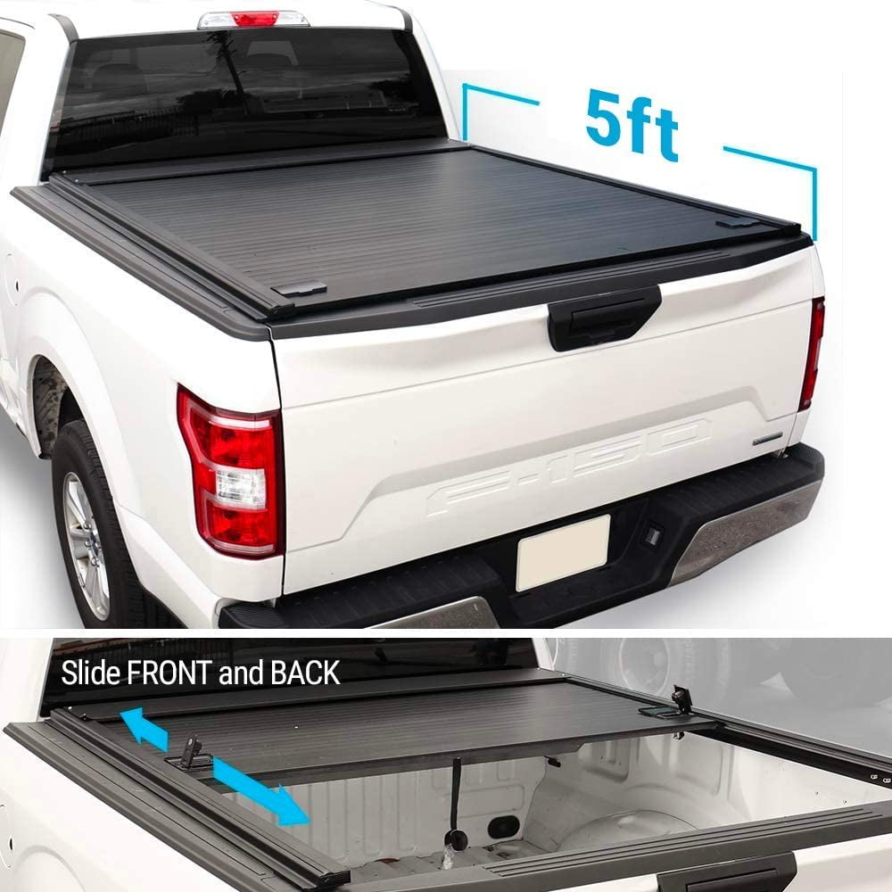 For 2014 2020 Colorado 5ft Truck Bed Syneticusa Aluminum Roll Up Waterproof Retractable Hard Tonneau Cover Low Profile Walmart Com Walmart Com