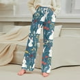 thumbnail image 6 of JGNGSHN Cozy Easter Bunny Pajamas Women's Soft Sleepwear Lounge Pants Wide Leg Pjs with Stretch Waistband, 6 of 7