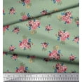 thumbnail image 3 of Soimoi Polyester Crepe Fabric Leaves & Floral Print Sewing Fabric Yard 52 Inch Wide, 3 of 3