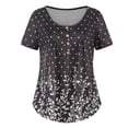 thumbnail image 5 of Pntutb Womens Plus Size Clearance,Women's Summer Printing Short Sleeves O-Neck Loose T-Shirt Blouse Tops Rollback, 5 of 6