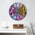 thumbnail image 2 of Yayeee Wall Clock Battery Operated 11.9" Silent Quartz Non-Ticking for Living Room Decor, Green Wavy Plaid, 2 of 8