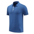 thumbnail image 5 of Zoeecloth Men's T Shirts Lapel Tops Short Sleeve Shirts Quick Dry Tee Tops Casual lapel Active Sports Outdoor Male Baseball T Shirts S-4XL, 5 of 9