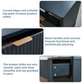 thumbnail image 4 of LELELINKY Fluted Nightstand with Charging Station, Mid Century Bedside Tables with 3 Drawers, Small End Tables for Living Room, Blue, 4 of 9