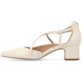 thumbnail image 3 of Journee Womens Galvinn Crisscross Strap Pointed Toe Pumps, Widths Available, 3 of 9