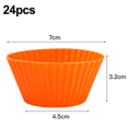 thumbnail image 2 of Silicone Mini Cupcake Holders, Mini Cupcake Liners, Pastry & Dessert Cups, 24 PackOrange, 2 of 5