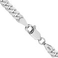 thumbnail image 3 of 14K Solid White Gold 3.9mm Curb Link Chain Necklace, 3 of 4