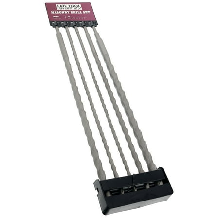 Erie Tools 20 Piece SDS Rotary Hammer Concrete Masonry Carbide Tipped Drill Bit Set fit Milwaukee® Hilti® Bosch®