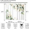 thumbnail image 4 of Green Gold Leaf Botanical Small Kitchen Curtains Window Treatment Plant Eucalyptus Cafe Short Window Curtains for Bathroom Dining Laundry Room Spring Tier Treatment Drapes 27.5x39 inch, 4 of 6