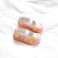 thumbnail image 2 of GiLiling Girls Barefoot Mary Jane Flats, Closed-Toe Canvas Flats with Elastic Strap, Breathable Non-Slip Soft Rubber Sole Casual Summer Shoes for Kids (Pink, 9.5-10 Years), 2 of 4