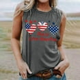 thumbnail image 4 of CFLVAEK 4th of July Tank Top for Women American Flag Patriotic Shirts Casual Summer Sleeveless Crewneck Going Out Tank Tops Independence Day Shirts XXL, 4 of 4