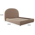 thumbnail image 5 of Feny King Size Bed w Arch Headboard- Camel Brown Velvet Upholstery, 5 of 6