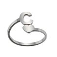 thumbnail image 3 of Fashion 26 English Letter Opening Rings Stainless Steel Girls Love Retro Jewelry, 3 of 9